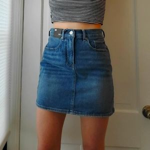 Express high waist jean skirt NWT